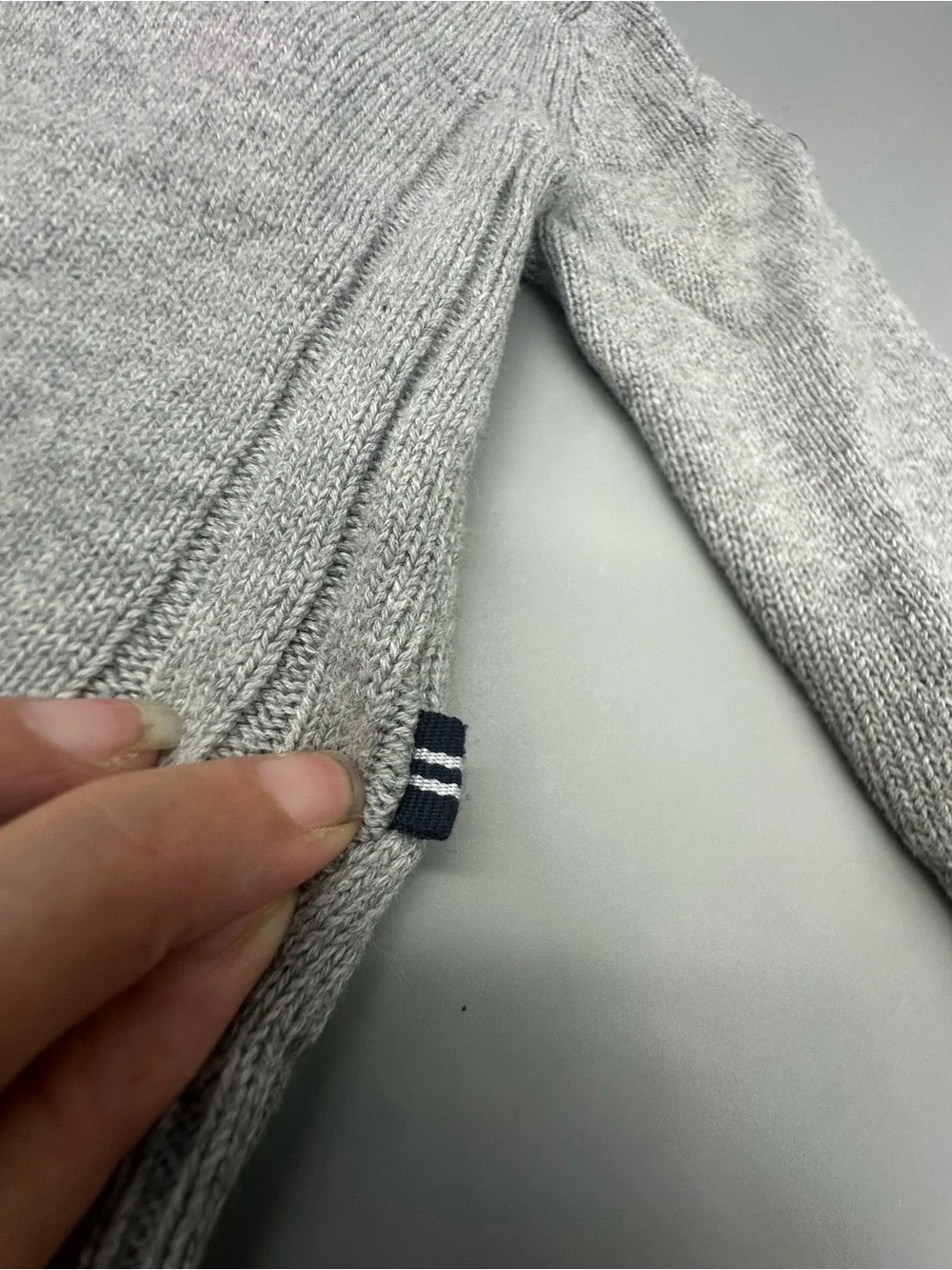 Nautica baby boy's grey heather quarter-zip knit sweater, shirt